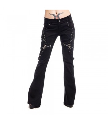 Women Punk Emo Ladies Black Zipper Pant Women Gothic Pant